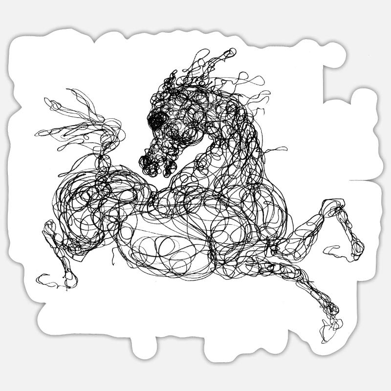 Crazy - Sticker size S (10 x 10 cm) - white matte