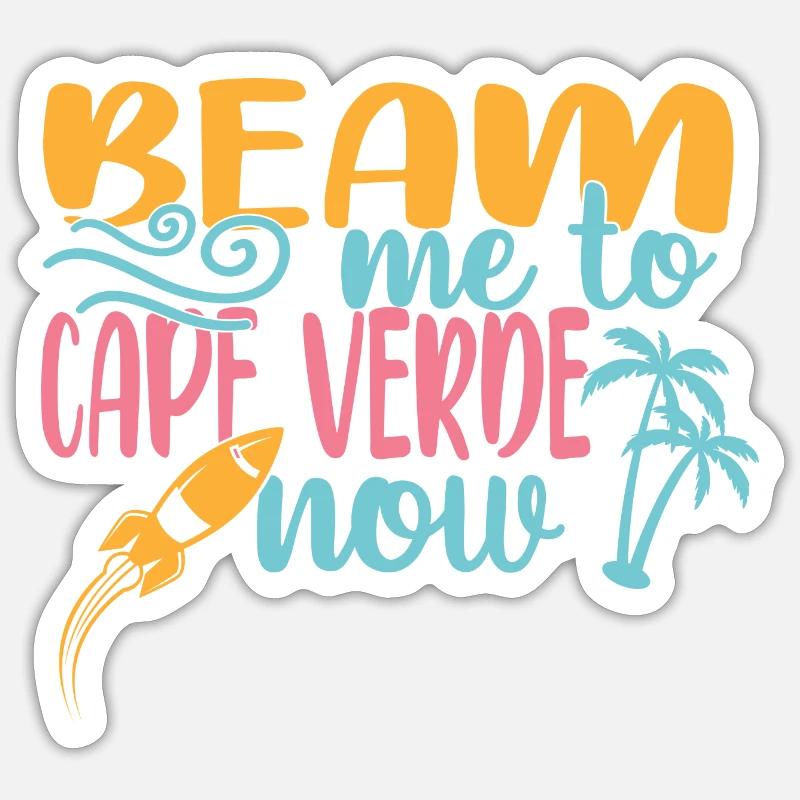 Capverde - Sticker taille S (10 x 10 cm) - blanc mat