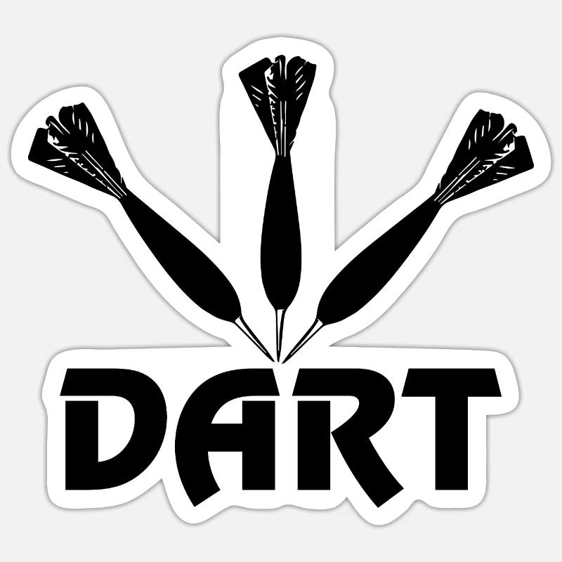 Darts Dart - Sticker size S (10 x 10 cm) - white matte