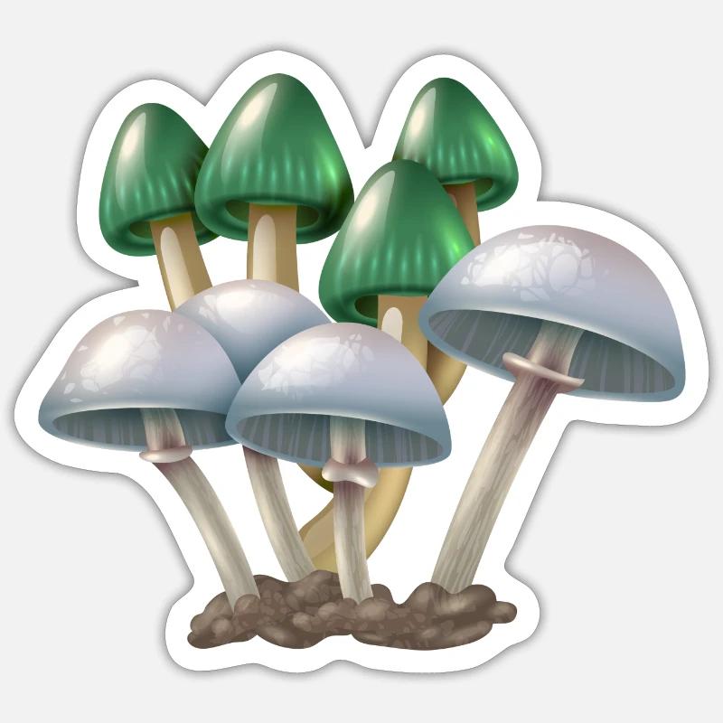 champignons purée de champignons - Sticker taille S (10 x 10 cm) - blanc mat