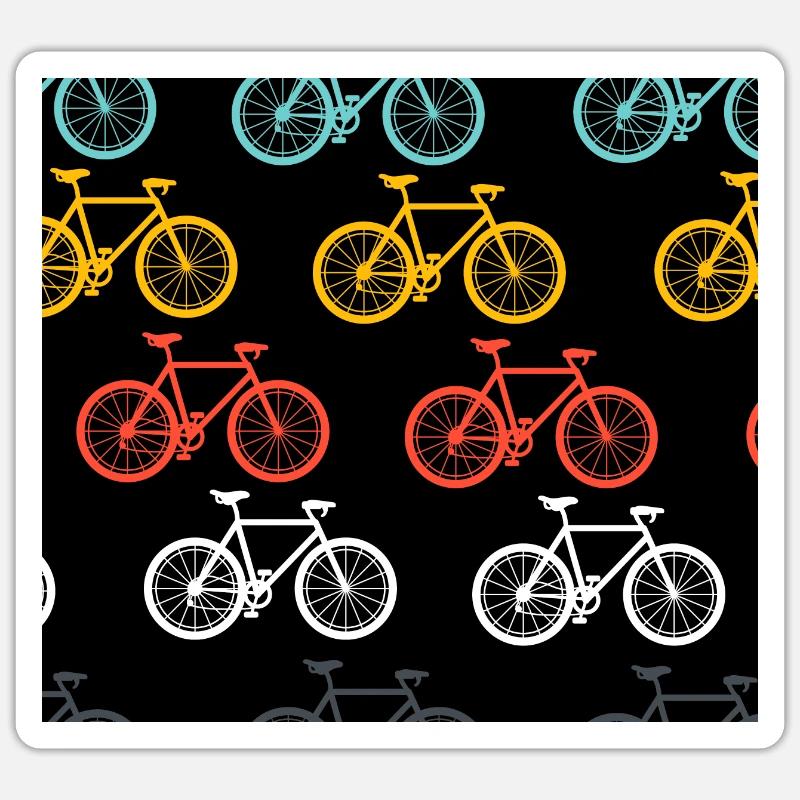vélo - Sticker taille S (10 x 10 cm) - blanc mat