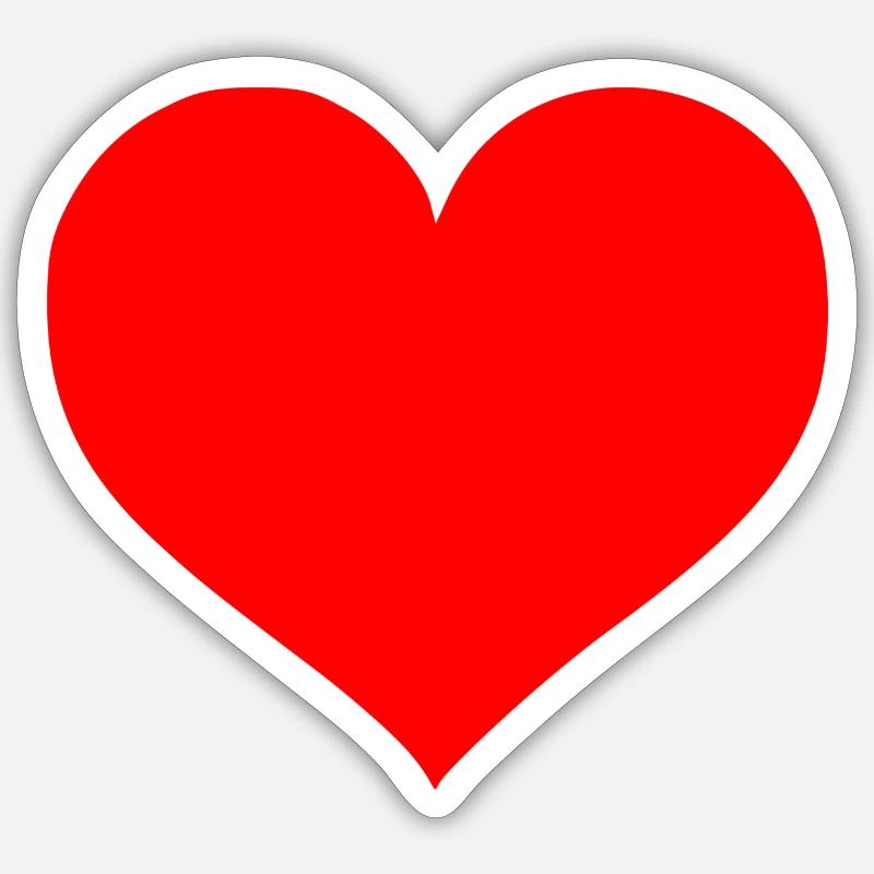 rotes Herz Sticker Größe S (10 x 10 cm)