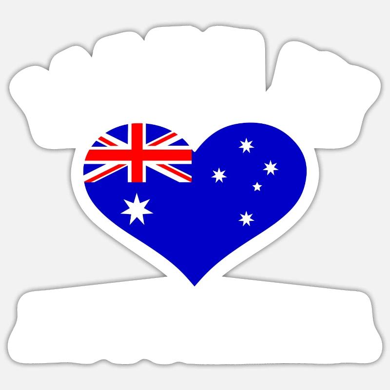 Australie - Sticker taille S (10 x 10 cm) - blanc mat