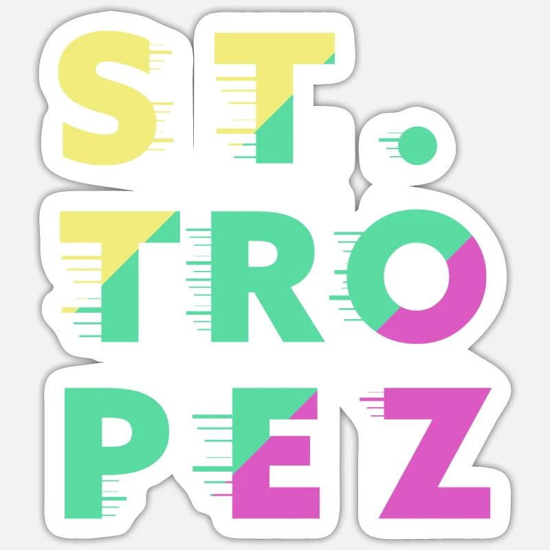 St. Tropez - Sticker size S (10 x 10 cm) - white matte