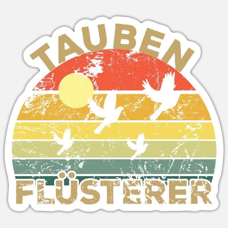 Tauben Flüsterer - Sticker Größe S (10 x 10 cm) - Mattweiß