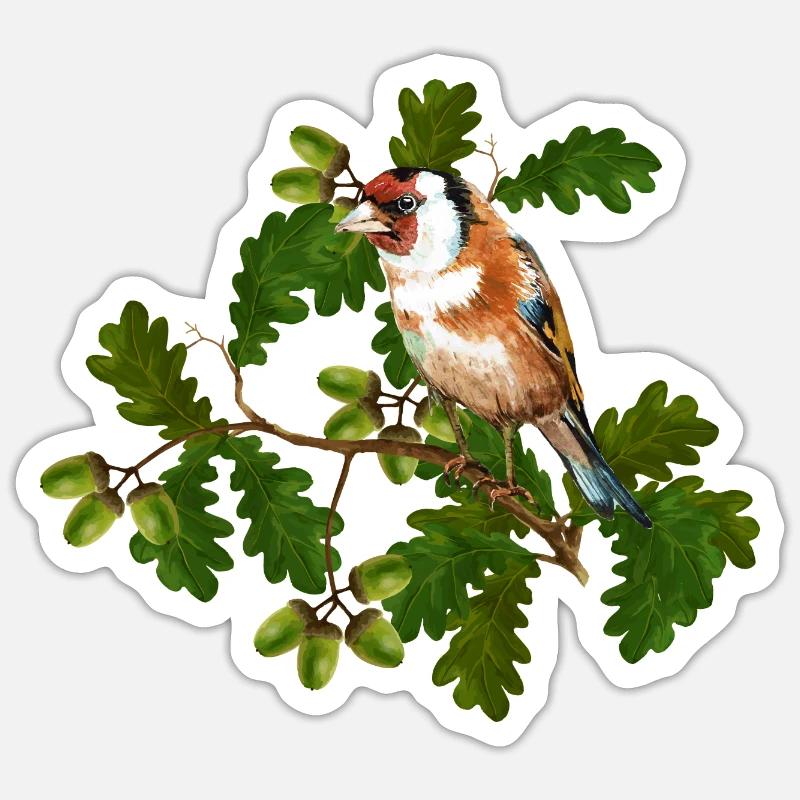 Ptak - Sticker størrelse S (10 x 10 cm) - mat hvid