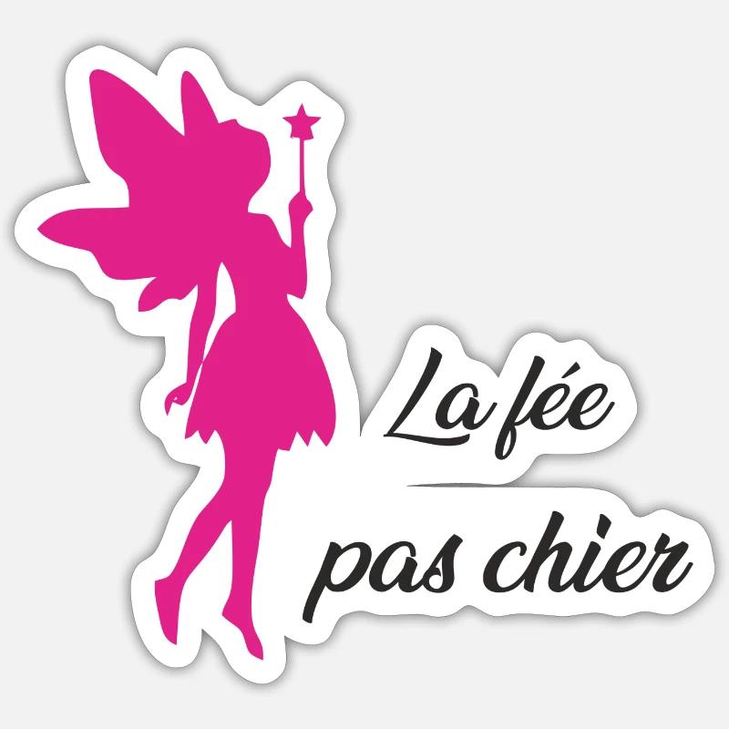 La fée pas chier Sticker taille S (10 x 10 cm)