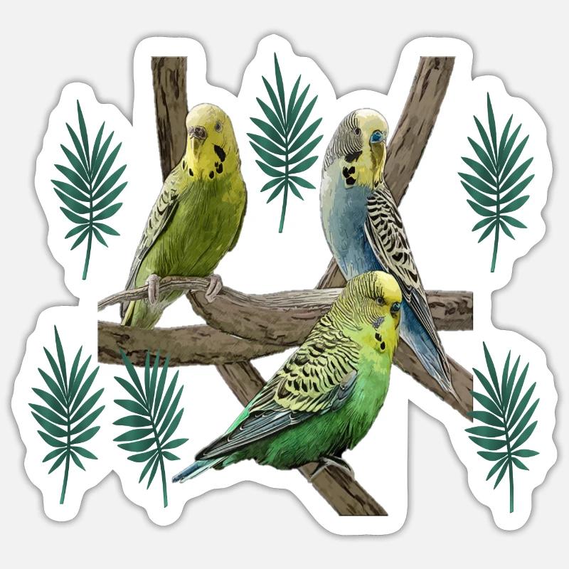 Budgerigar Sticker size S (10 x 10 cm)
