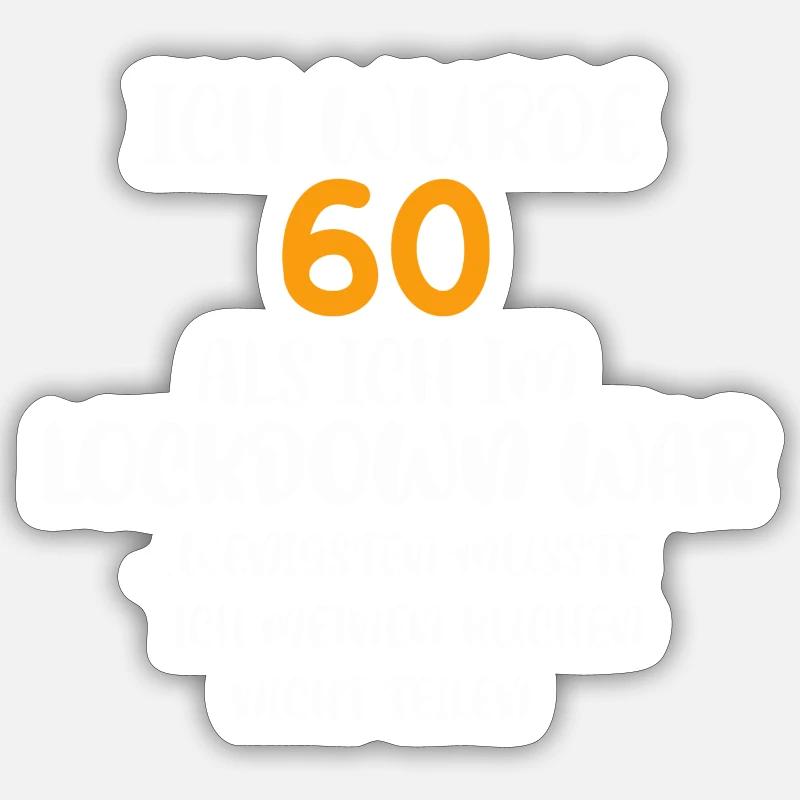 60. Geburtstag Lockdown Juni 1961 Papa Opa cool - Sticker Größe S (10 x 10 cm) - Mattweiß