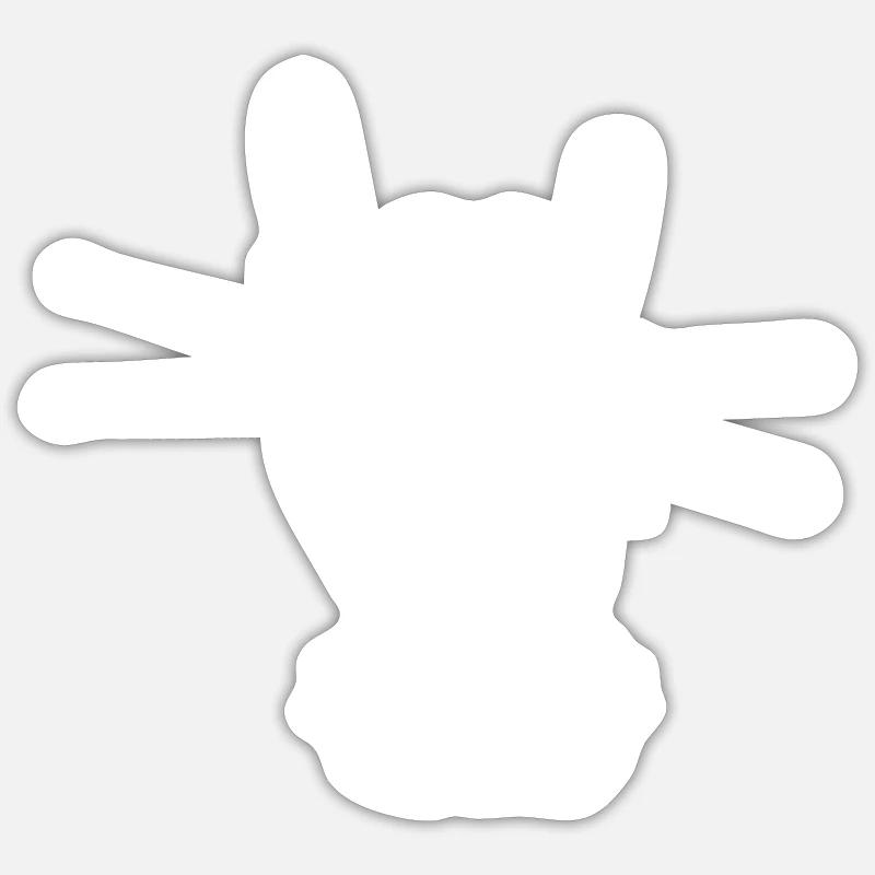 Drummer Drumsticks Batteries - Sticker taille S (10 x 10 cm) - blanc mat