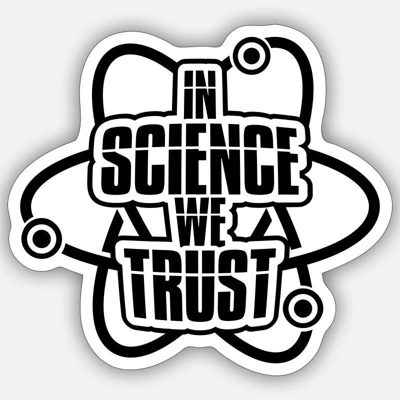 Devise We Trust - Sticker taille S (10 x 10 cm) - blanc mat