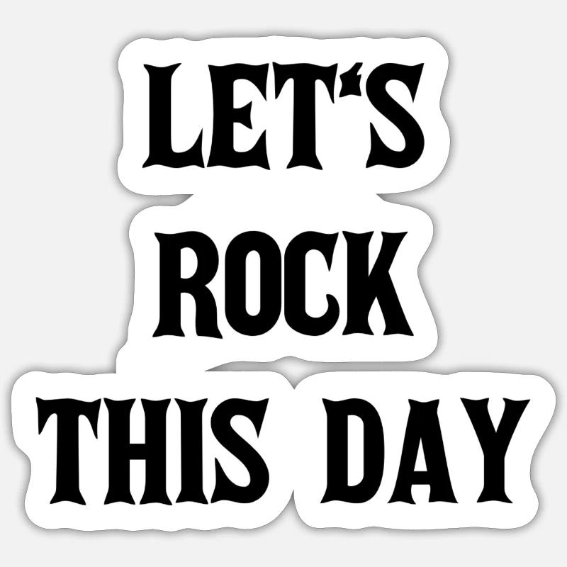 Lets Rock - Sticker size S (10 x 10 cm) - white matte