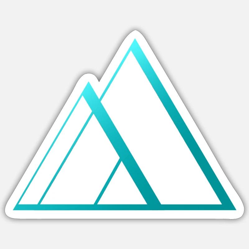blue pyramid triangles design Sticker size S (10 x 10 cm)
