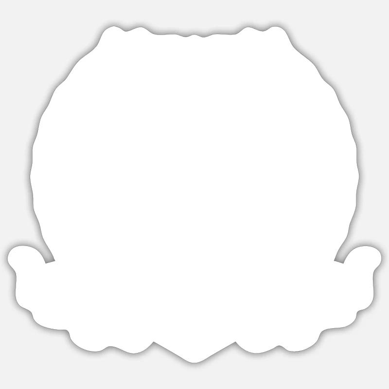 crew member design - Sticker taille S (10 x 10 cm) - blanc mat
