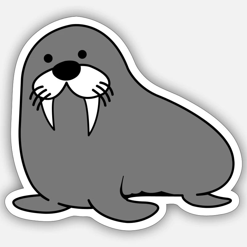 Seal - Sticker size S (10 x 10 cm) - white matte