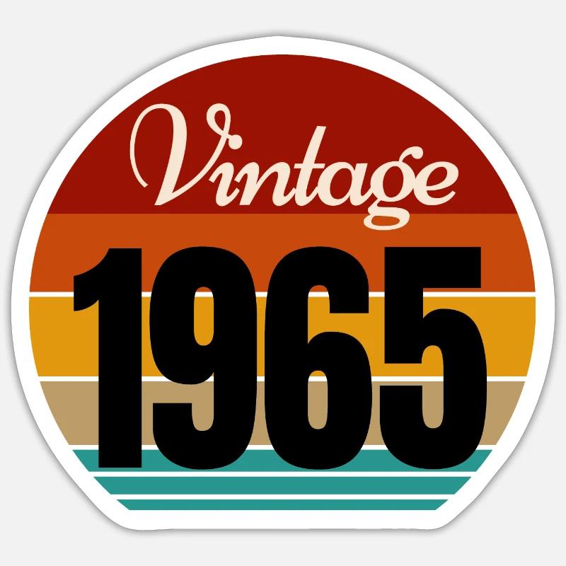 millésime 1965 - Sticker taille S (10 x 10 cm) - blanc mat