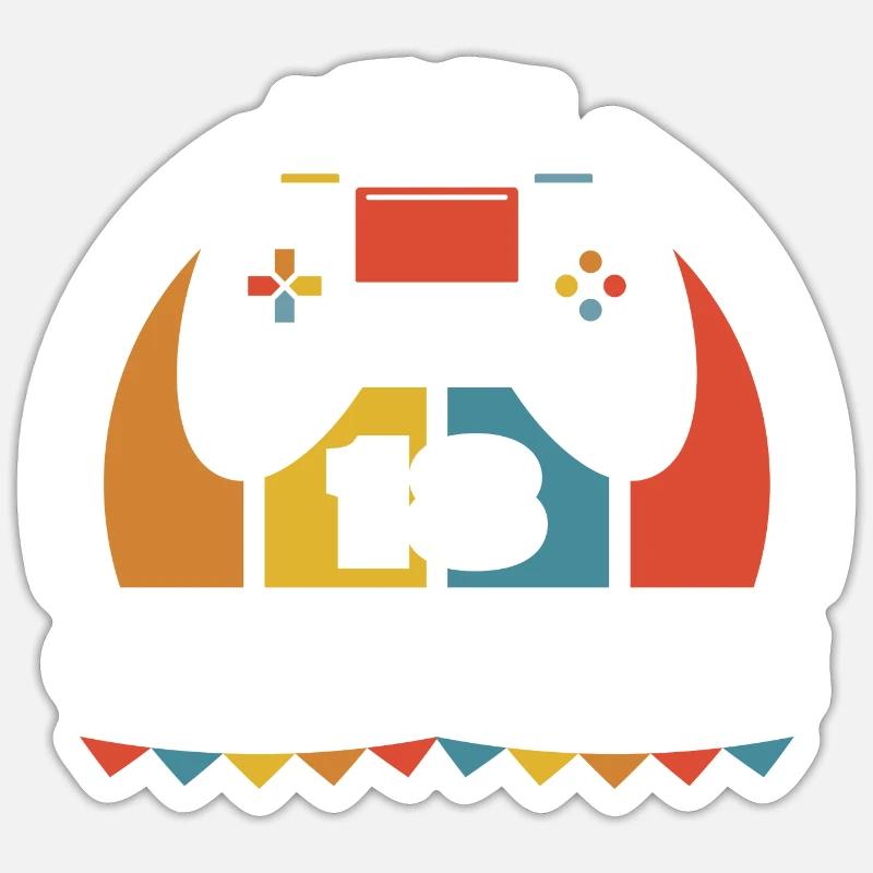 Level 18 Complete / 18.Geburtstag - Sticker Größe S (10 x 10 cm) - Mattweiß