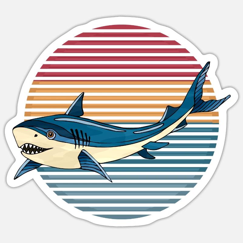 Shark - Sticker size S (10 x 10 cm) - white matte