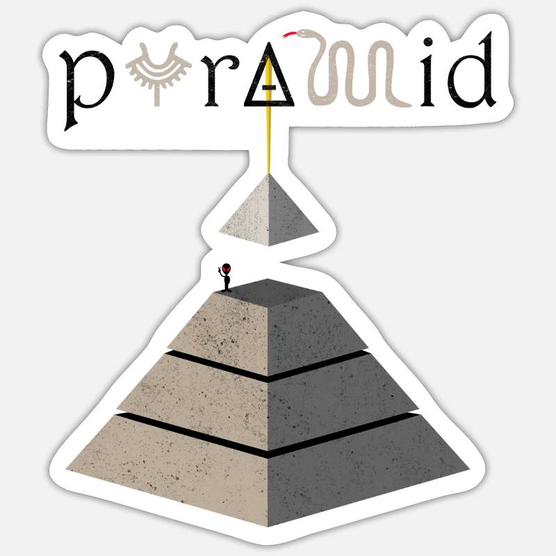 pyramid Mysterium Pyramide Alien Egypte Sable Sticker taille S (10 x 10 cm)