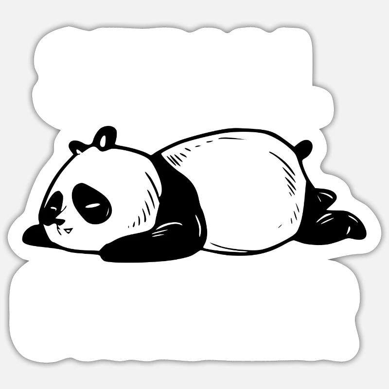 Panda Funny - Serial Chiller - Sticker size S (10 x 10 cm) - white matte