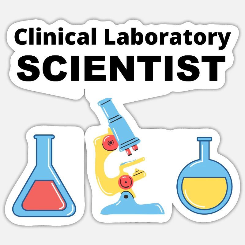 scientist - Sticker size S (10 x 10 cm) - white matte
