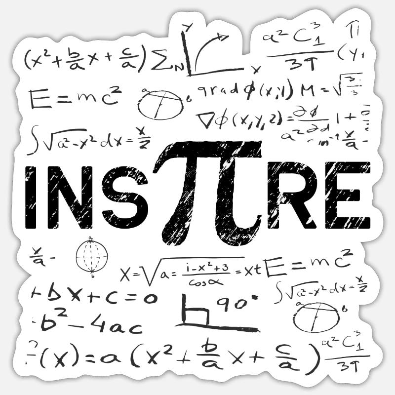 Inspire Math - PI - Mathematician Sticker size S (10 x 10 cm)