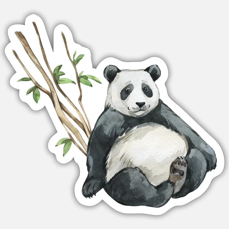 Panda Eucalyptus Sticker size S (10 x 10 cm)