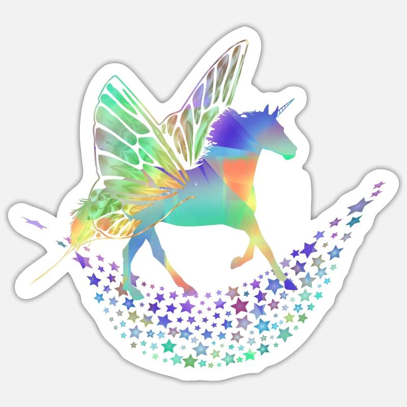 Licorne Créatures fabuleuses Sticker taille S (10 x 10 cm)