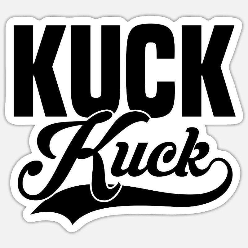 Coucou coucou noir - Sticker taille S (10 x 10 cm) - blanc mat