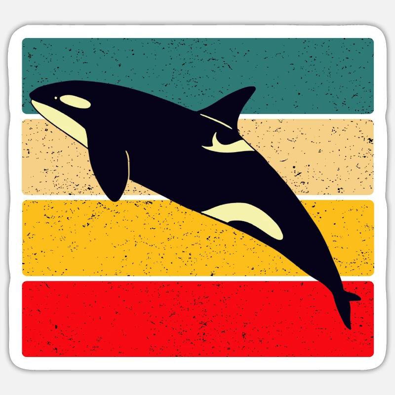 Orca - Sticker taille S (10 x 10 cm) - blanc mat