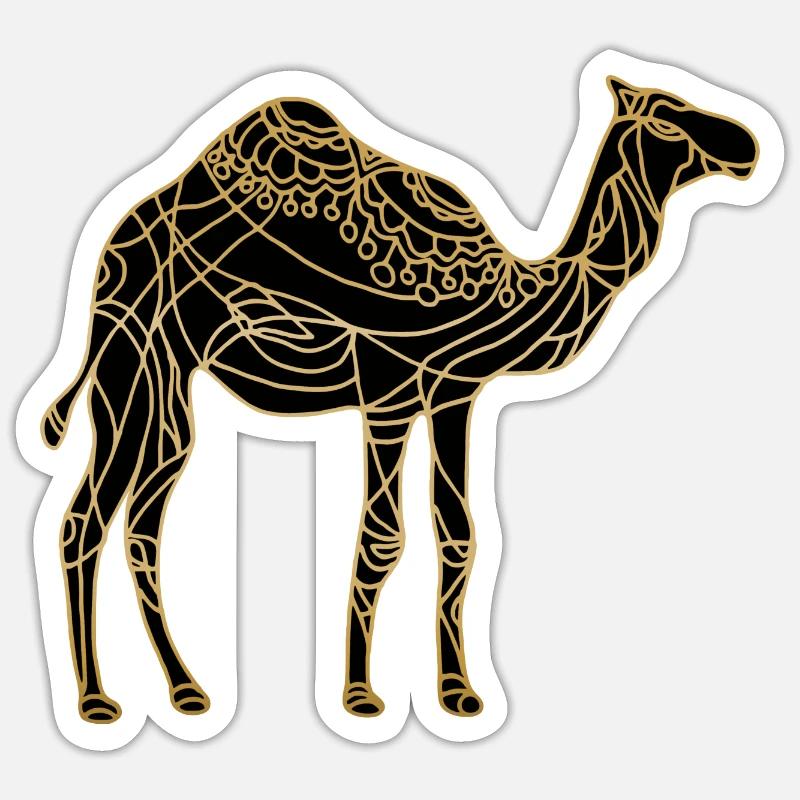Kamel - Sticker Größe S (10 x 10 cm) - Mattweiß
