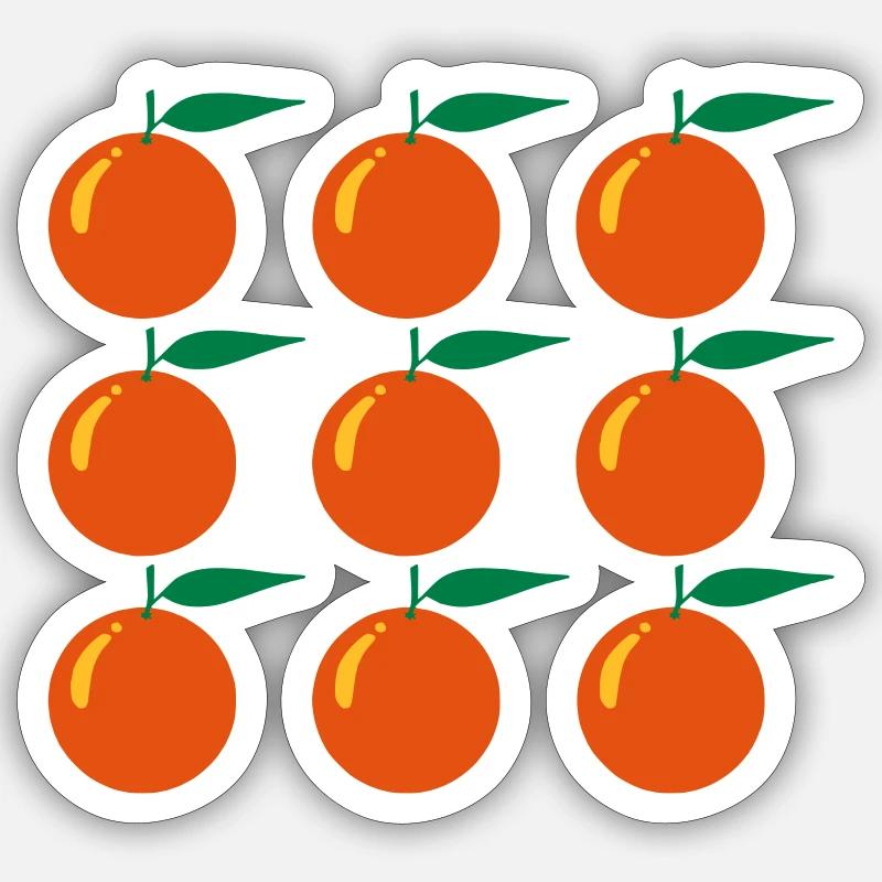 Oranges - Sticker size S (10 x 10 cm) - white matte