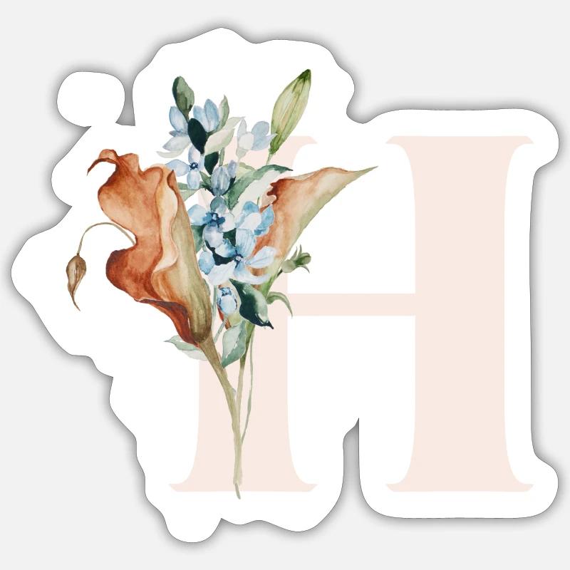 H - Sticker taille S (10 x 10 cm) - blanc mat