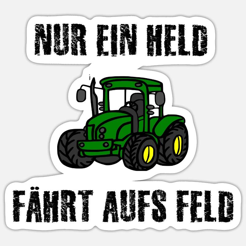 Traktor - Sticker Größe S (10 x 10 cm) - Mattweiß