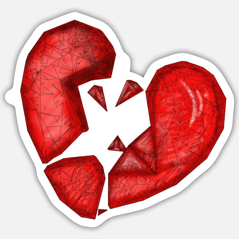 Broken Heart Sticker size S (10 x 10 cm)