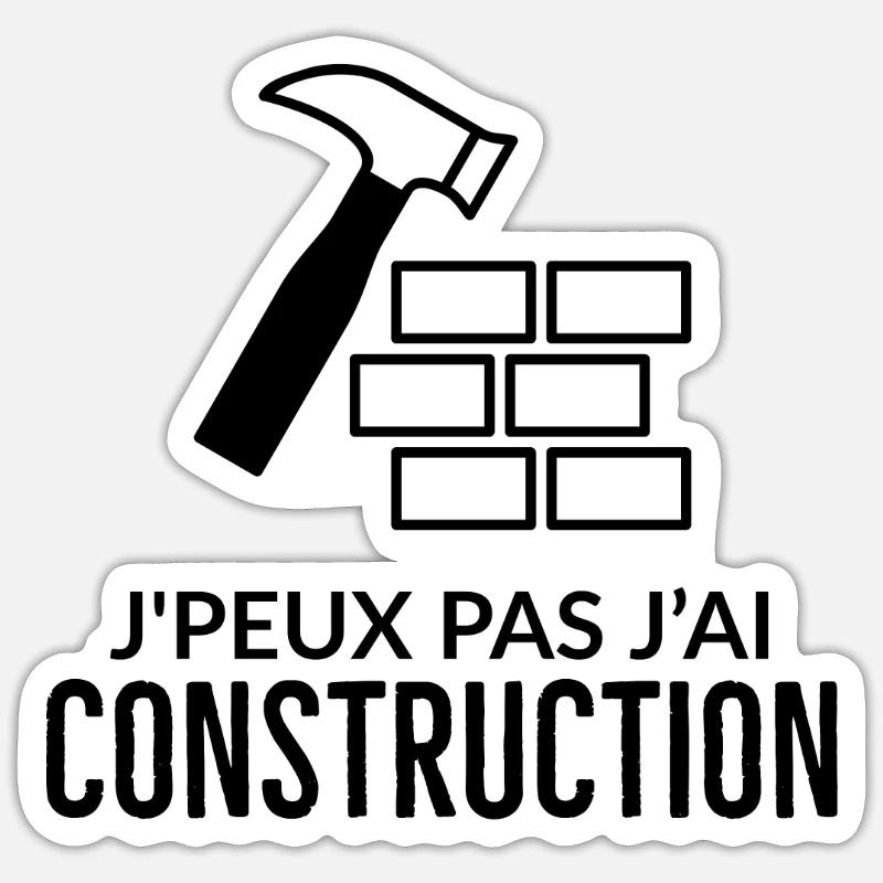 Construction Sticker taille S (10 x 10 cm)