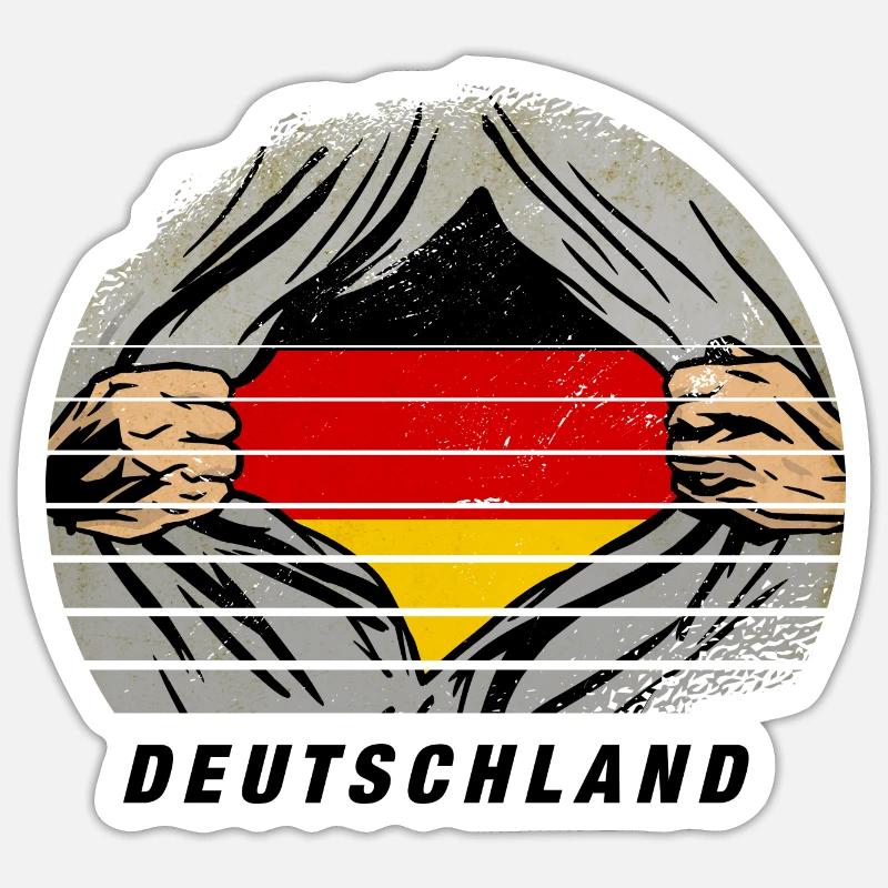 Germany Flag - Sticker size S (10 x 10 cm) - white matte