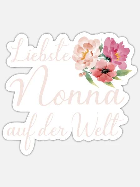 Liebste Nonna auf der Welt für die Oma aus Italien - Sticker Größe S (10 x 10 cm) - Mattweiß