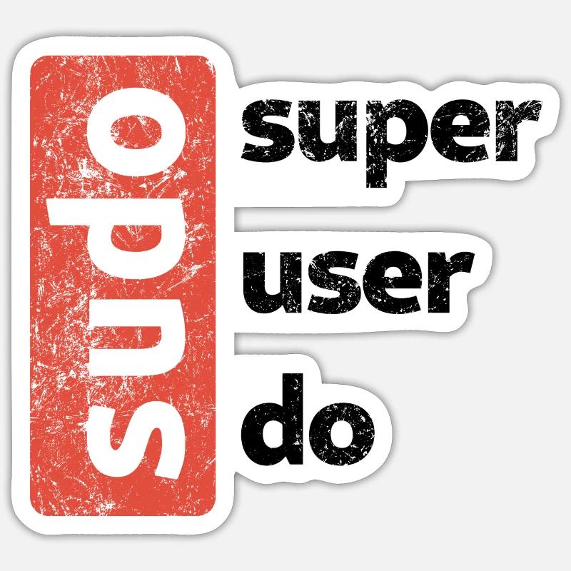 superuser do - Sticker size S (10 x 10 cm) - white matte