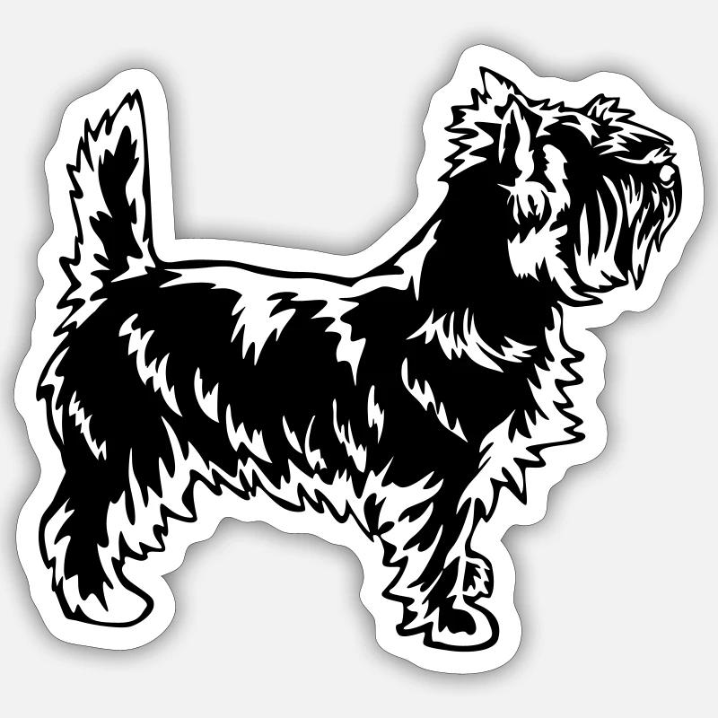 Cairn Terrier - Sticker taille S (10 x 10 cm) - blanc mat