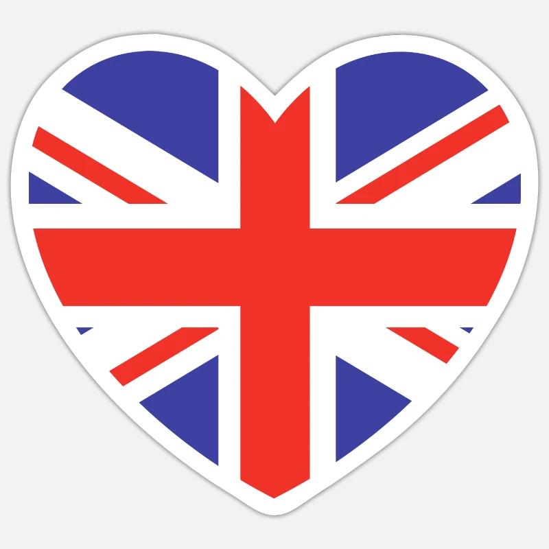 British Heart Flag Sticker size S (10 x 10 cm)