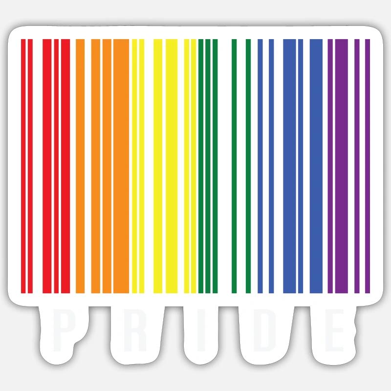 LGBTQ Barcode Sticker size S (10 x 10 cm)