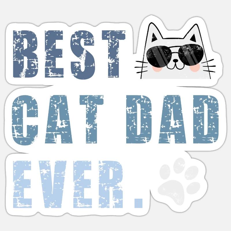 Chat Chats - Sticker taille S (10 x 10 cm) - blanc mat