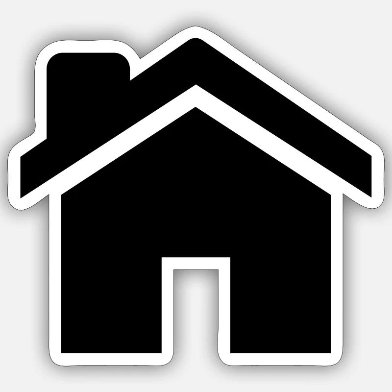 Maison Icon Maison Maison - Sticker taille S (10 x 10 cm) - blanc mat