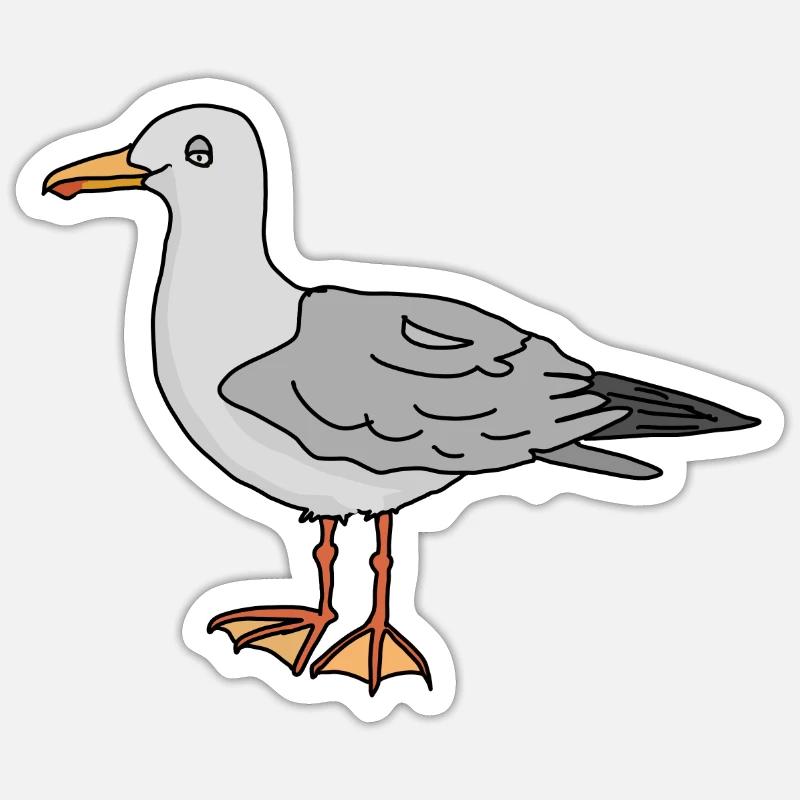 Möwe Sticker Größe S (10 x 10 cm)
