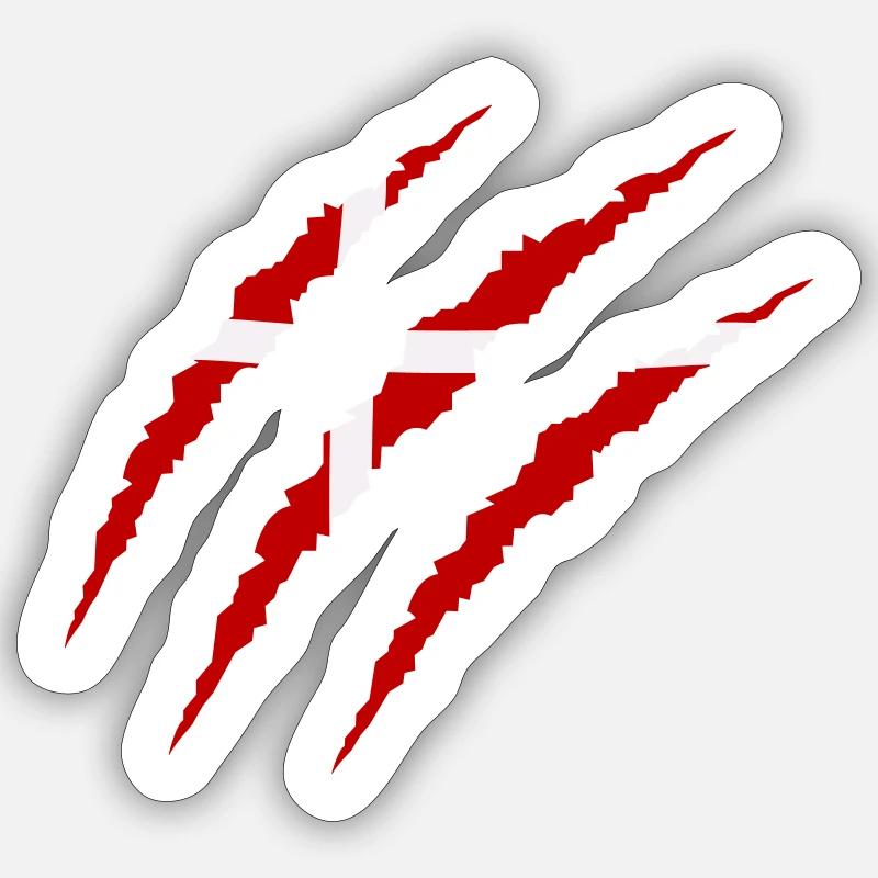 claw denmark - Sticker size S (10 x 10 cm) - white matte