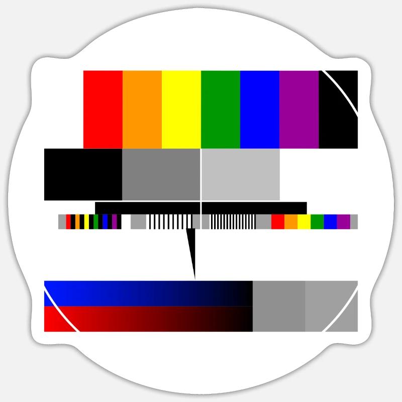 PRIDE Test Image Rainbow - Sticker size S (10 x 10 cm) - white matte