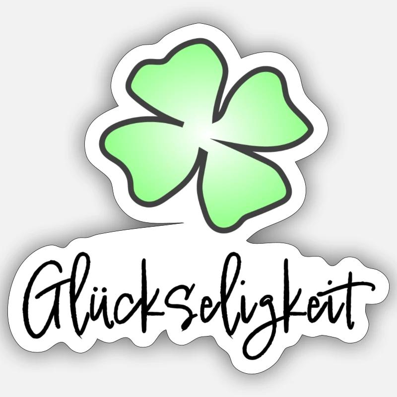 Glückseligkeit - Sticker Größe S (10 x 10 cm) - Mattweiß