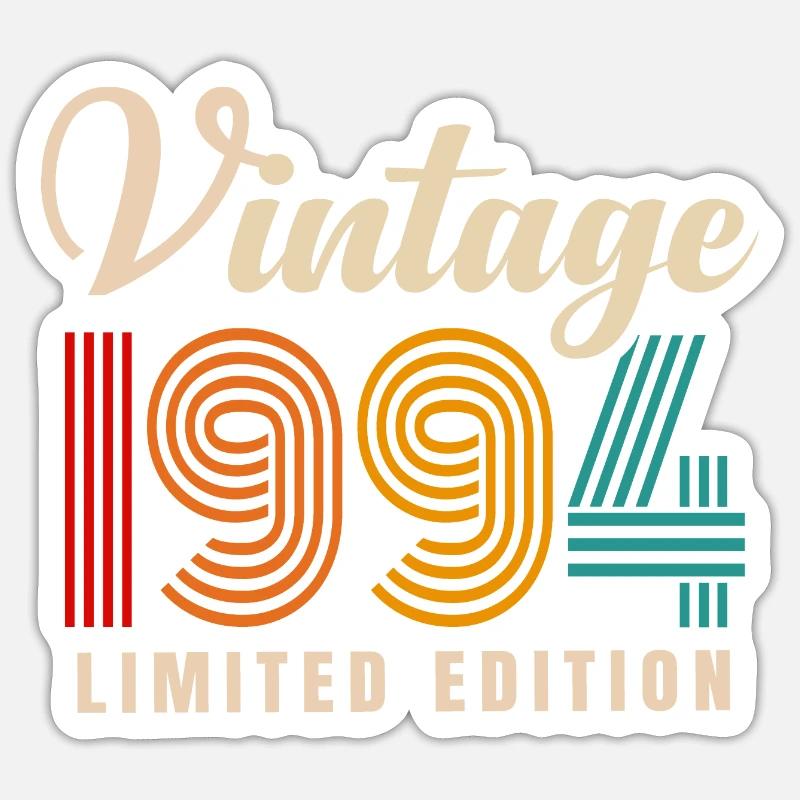 millésime 1994 - Sticker taille S (10 x 10 cm) - blanc mat
