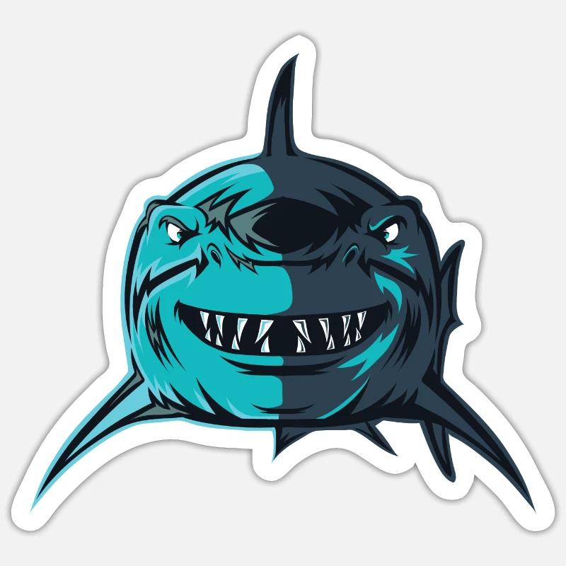 Shark - Sticker size S (10 x 10 cm) - white matte